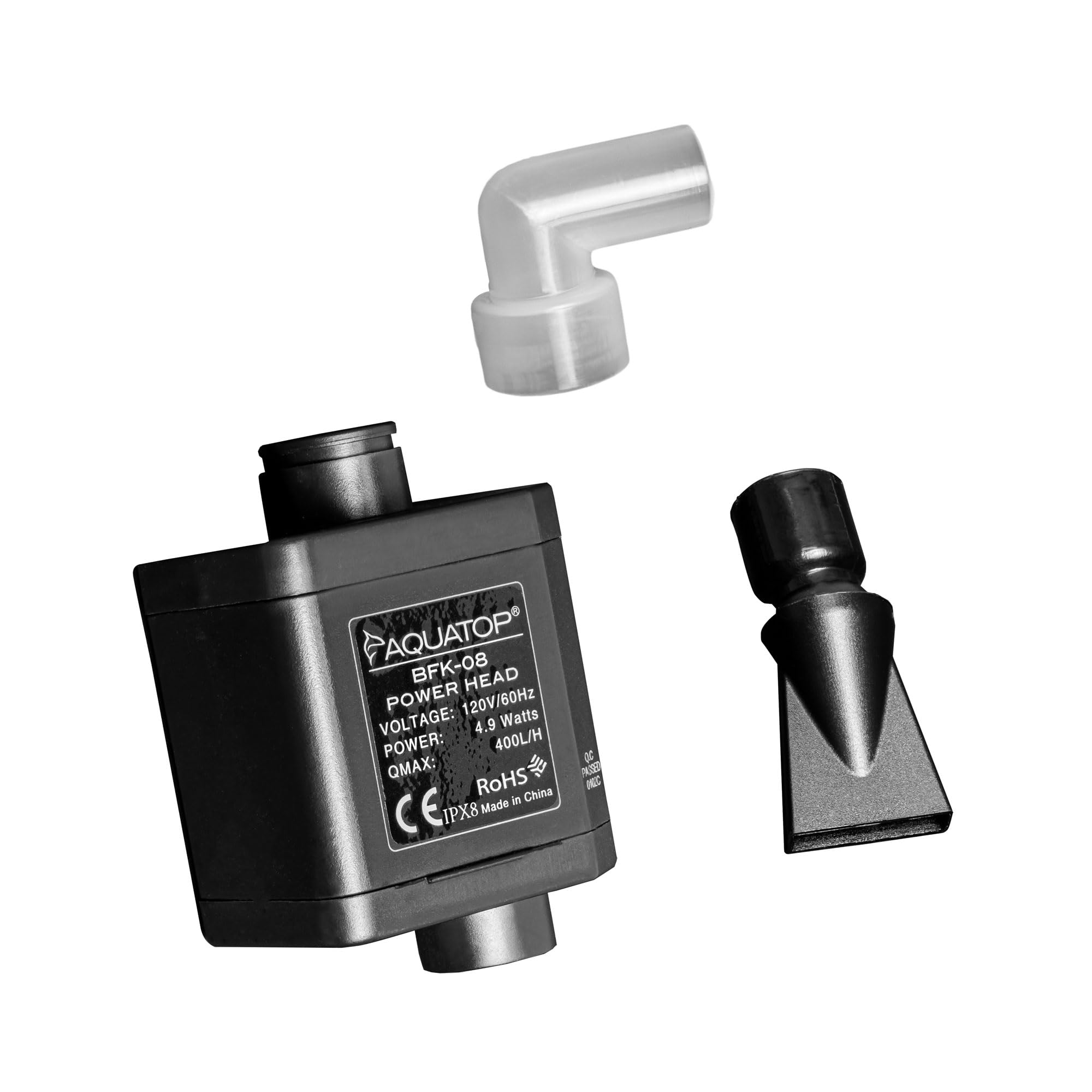 Aquatop BFK-08 Glas-Aquarium-Set mit Filter und LED-Beleuchtung, All-in-One-Fischtank, ideal für Süß- und Salzwasser, 2,5 l