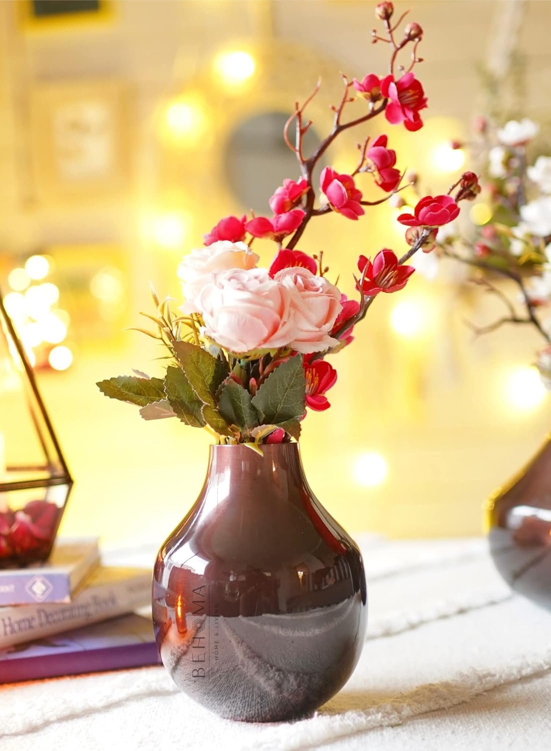 Buy Behoma Antique Metal Flower Vase for Home Decor Living Room Kitchen