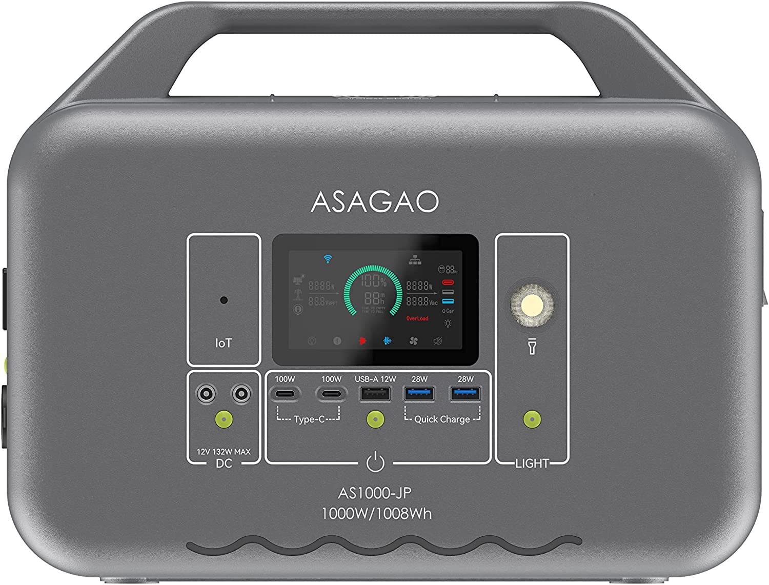 Amazon.co.jp: ASAGAO AS1000-JPポータブル電源 大容量1008Wh AC1000W