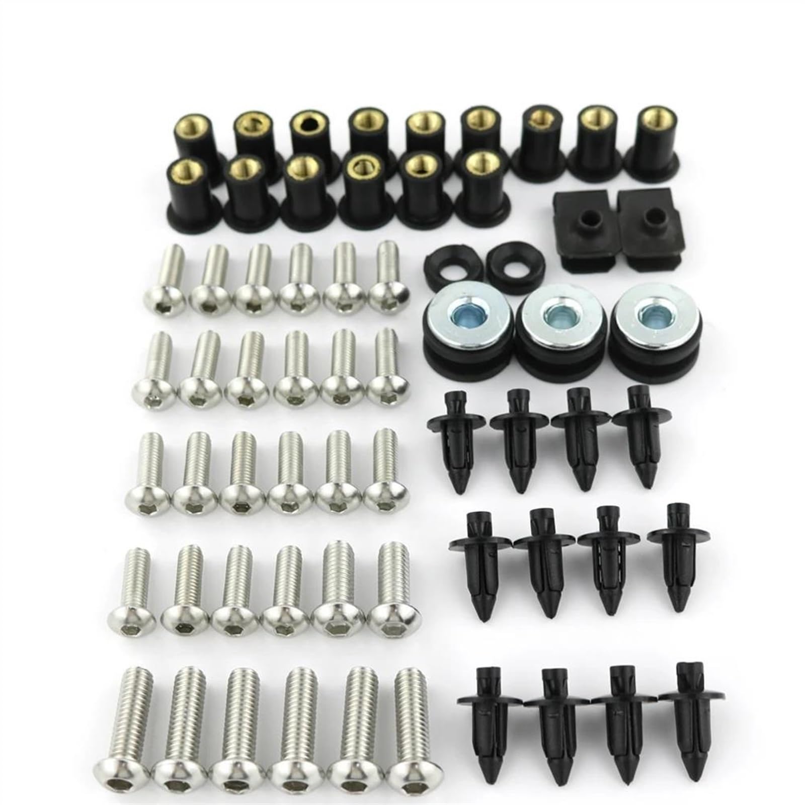 Motorcycle Complete Full Fairing Bolts Kit Screws Clips Nut Steel For CBR1000RR CBR 1000RR 2017-2019 CNC Alloy(Onecolor)