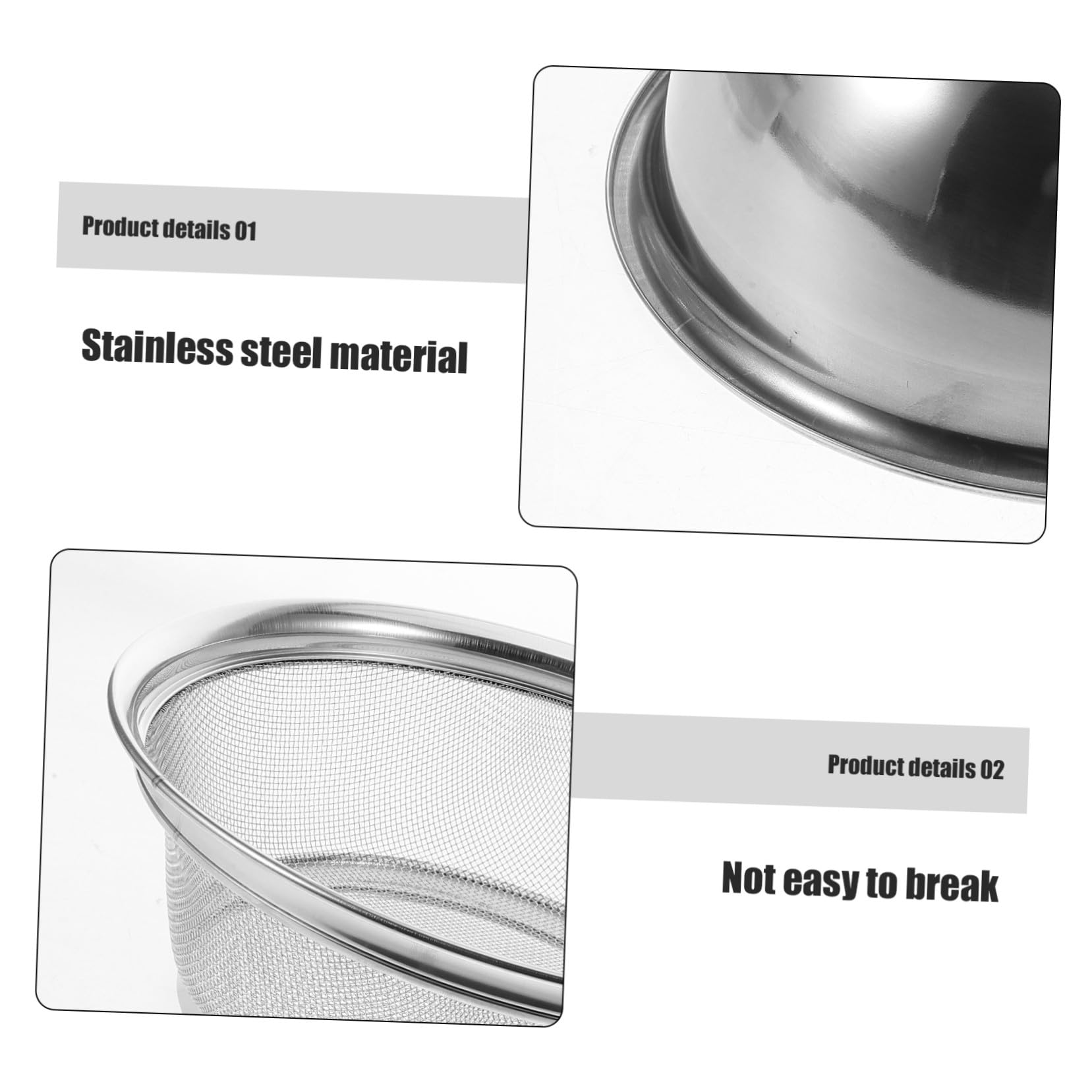Colador de Arroz de Acero Inoxidable, Cesta de Drenaje Plata