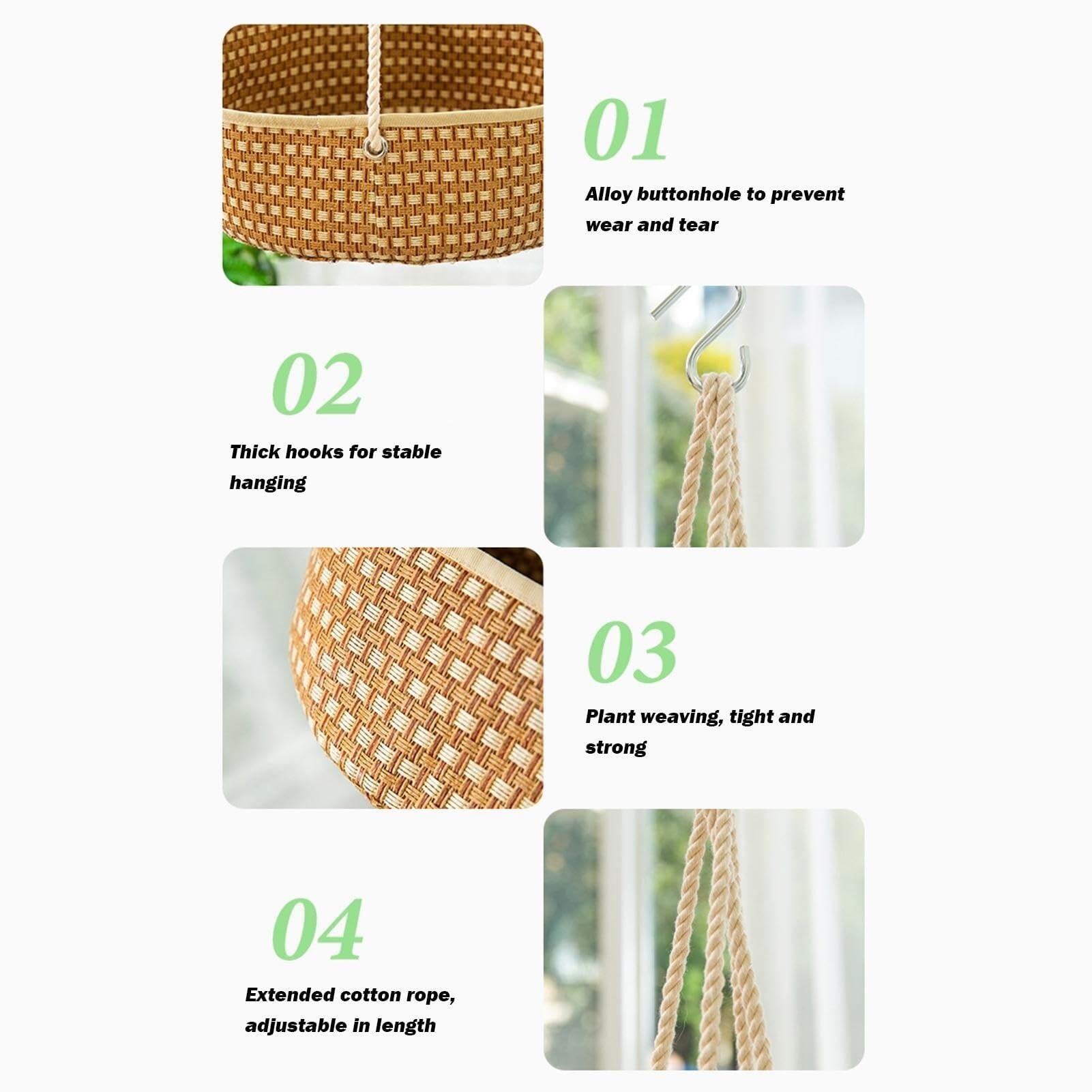Rattan-Katzennest, Hängematte, Hängendes Gewebtes Rattan-Katzennest, Atmungsaktives Kätzchenbett, Katzenkorb for Schlafen, Gemütlicher Kätzchen-Hängekorb, Platzsparendes Bett for Spielen