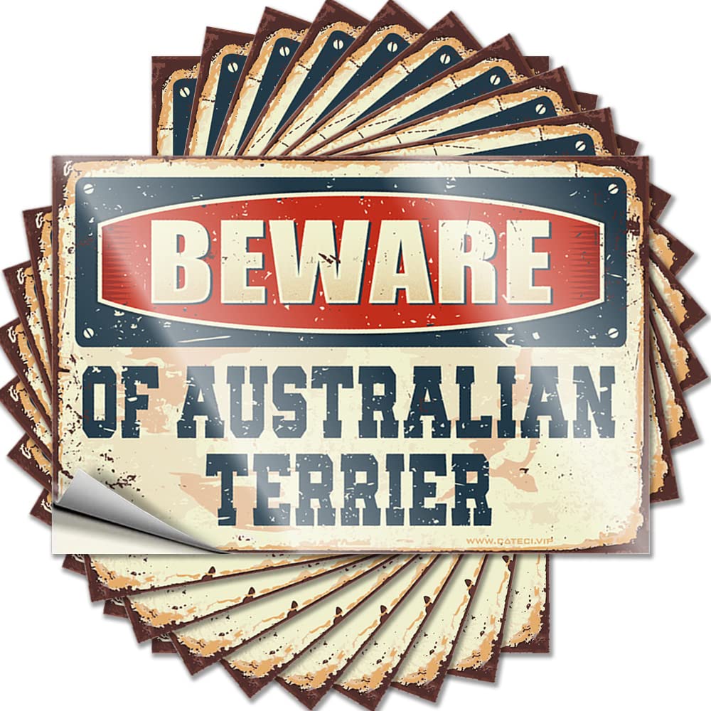 Love Tattoo Tumbler | Beware of Australian Terrier Tall Absorbing Sticker Pack(12X18CM)