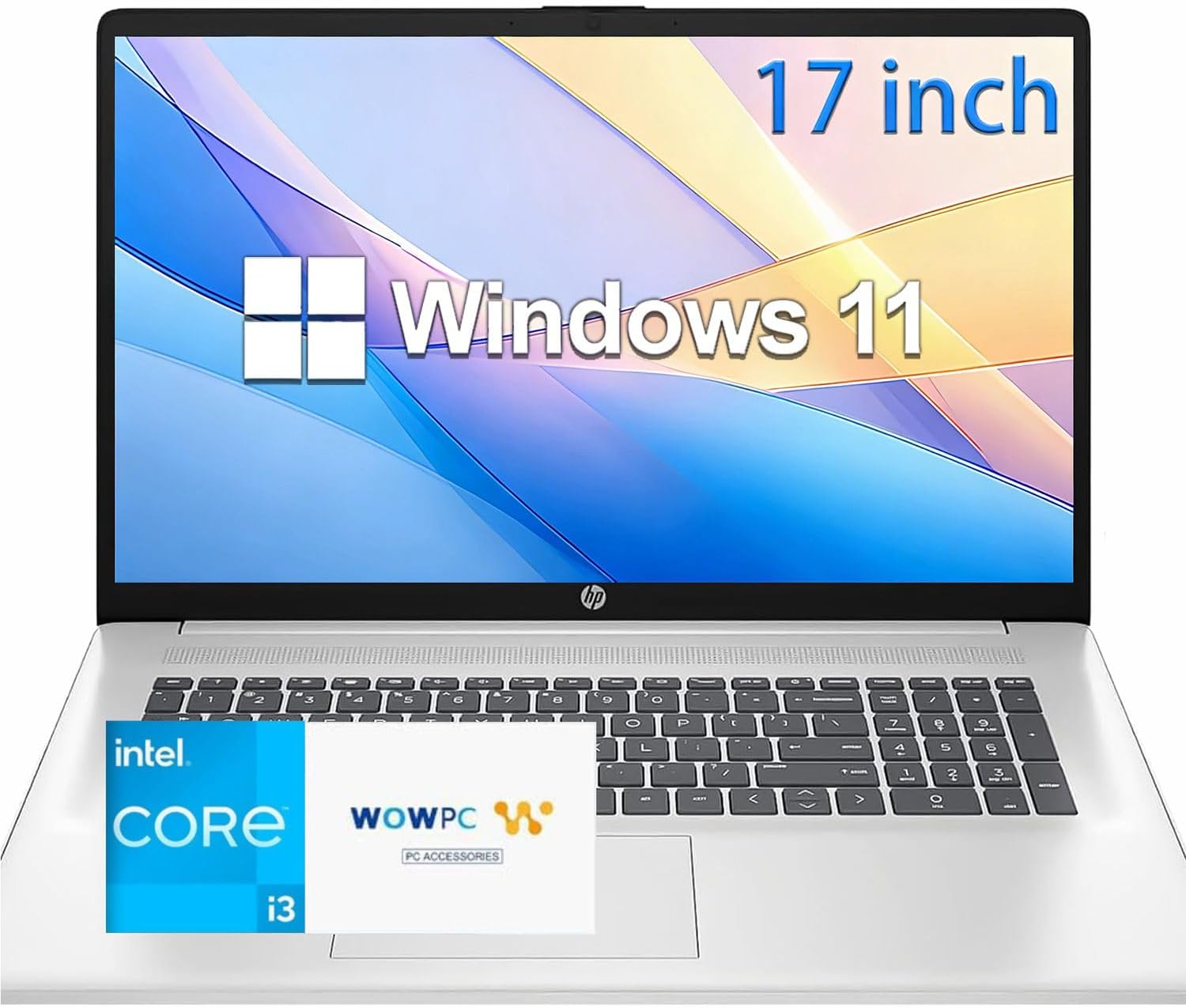 HP 17.3 inch Laptop with Microsoft Office 365 for The Web, Intel 13th 8 Cores i3 CPU (Beat 11th i5), 8GB RAM, 256GB PCIe SSD, Long Battery Life, Windows 11, All-Day Performance for Work & Study