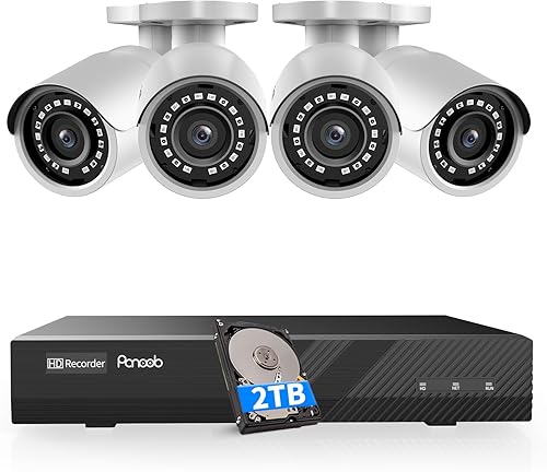 Miniatura 13 de Sistema de cámara de seguridad NVR de 5 MP, 6 cámaras IP PoE con cable para exteriores con micrófono, detección de personas AI, NVR de 8 canales de
