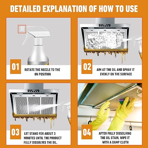 Miniatura 8 de Clean Sweep - Limpiador de cocina, limpiador de cocina multiusos de barrido, espuma limpiadora de cocina, limpiador de ollas y sartenes multiusos