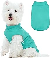 Vista 12 de FUAMEY Chaleco de forro polar para perros pequeños, sudaderas cálidas y elásticas para perros con agujero para correa, suéter suave de cuello alto