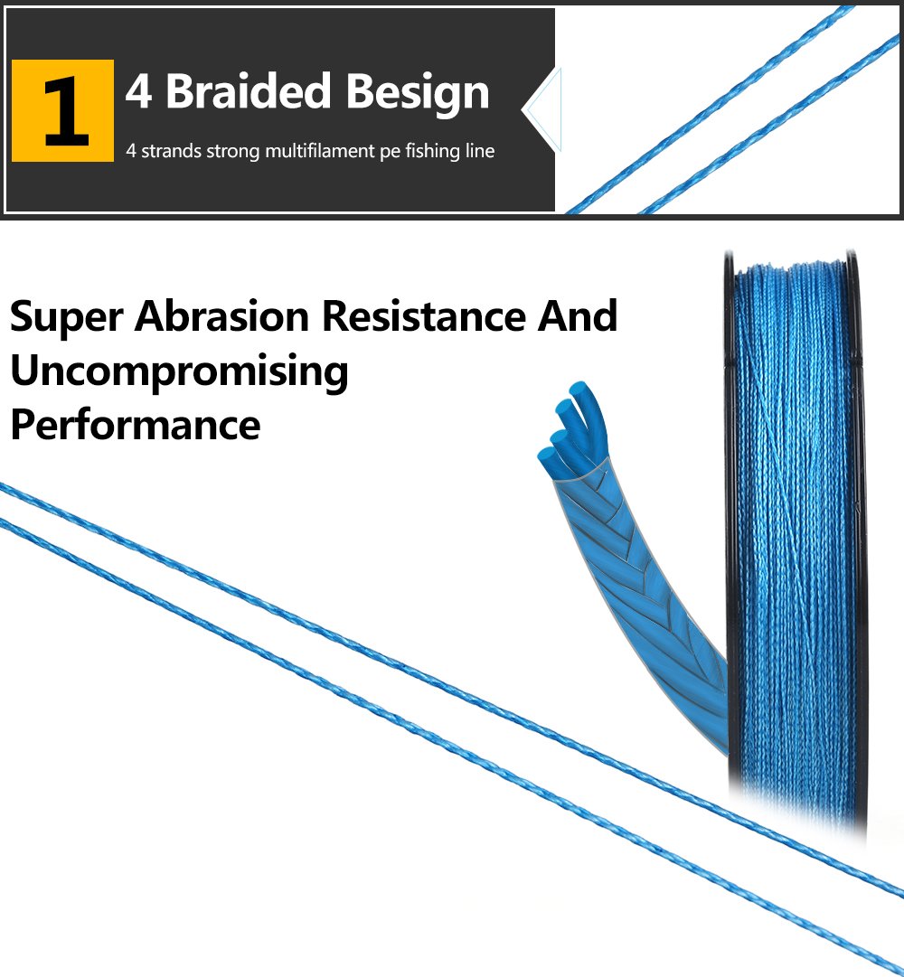 Full Time Killer Fishing Line Braided Strong 300M Green 15LB 30LB FTK(Blue,327yard/15LB) - Image 4