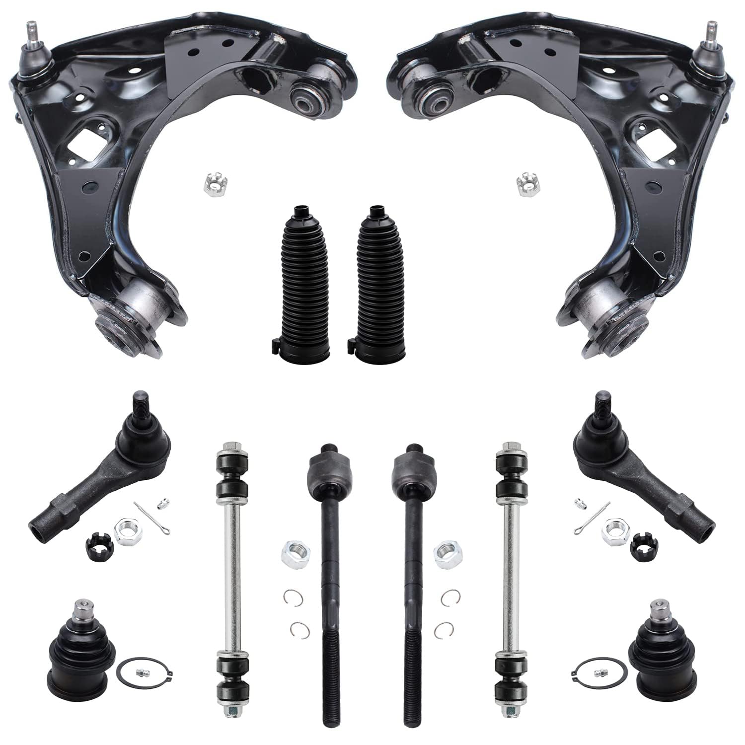 Detroit Axle - 12pc Front End Control Arms Kit for Ford Ranger Explorer