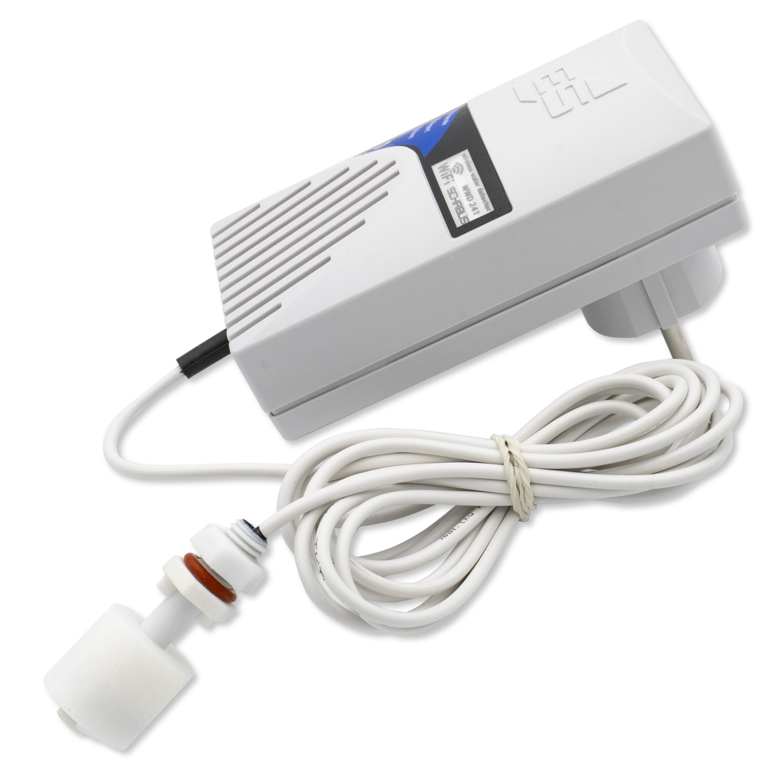 Schabus Wassermelder WWD 241 Smart mit Minischwimmer, 230V, einfache Installation (Schukostecker), akustische (90dB) und optische Warnung, zudem Push Meldung bei Anbindung an Smart-Life App