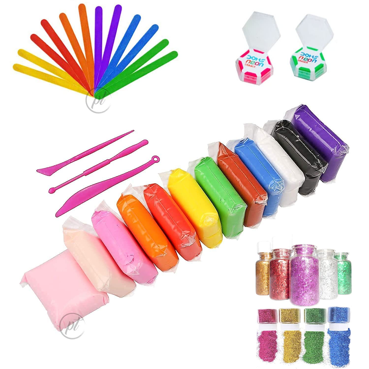 See full amazon price history chart for PT Air Dry Clay 12 pc+2 Erasers+ Glitter+12 Popsicle Sticks, Free Stickers with Modeling Clay & Dough, Creative Art DIY Kids Art Crafts, Best Gift for Boys & Girls Age 3-12 Year Old PT Air Dry Clay 12 pc+2 Erasers+ Glitter+12 Popsicle Sticks, Free Stickers with Modeling Clay & Dough, Creative Art DIY Kids Art Crafts, Best Gift for Boys & Girls Age 3-12 Year Old (B09QSYK7MK) Amazon Price History, Amazon Price Tracker
