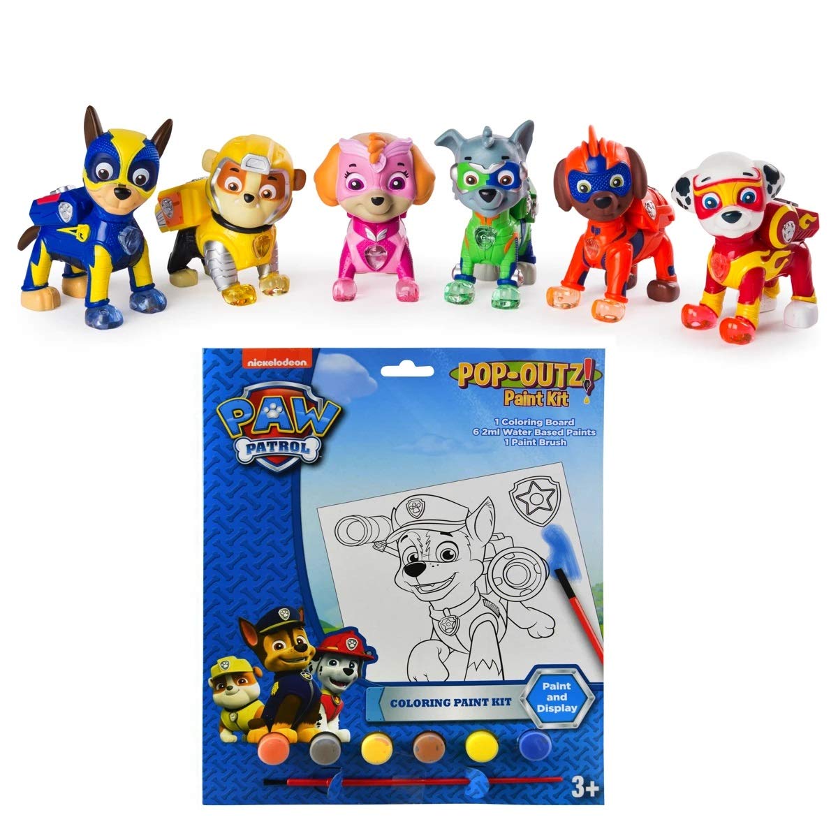 GulfDealz Paw Patrol Mighty Pups 6-Pack Light-Up Badges and ...