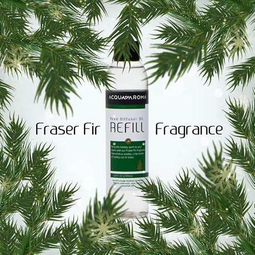 Acqua Aroma Fraser Fir Reed Diffuser Oil Refill 6.8 Fl Oz (200Ml) Contain Essential Oils. Fraser Fir Christmas Scent #TOP4