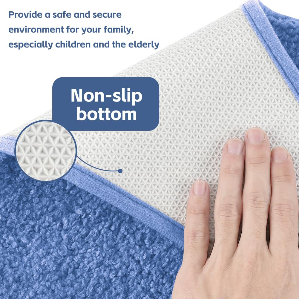 AUAUY Alfombra BañO con U Forma, Alfombrilla BañO Antideslizante, Extra Suave Microfibra Alfombra Ducha, Alfombra de BañO Lavable A MáQuina, Bathroom Mat para Inodoro, BañEra, Ducha (50X40cm)