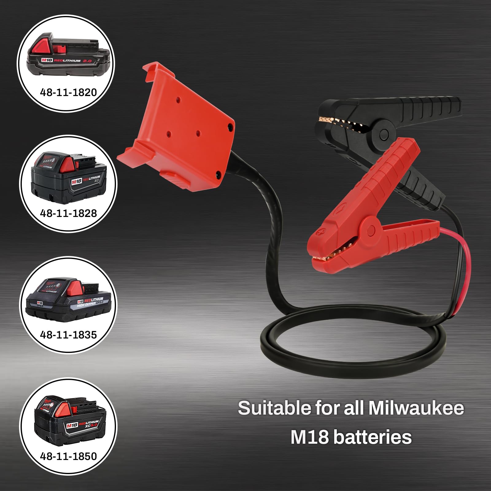 Pinces de câble de démarrage pour Milwaukee M18, 1,8 m, 8 AWG, démarreur de batterie portable, câbles de démarrage automobile pour voiture