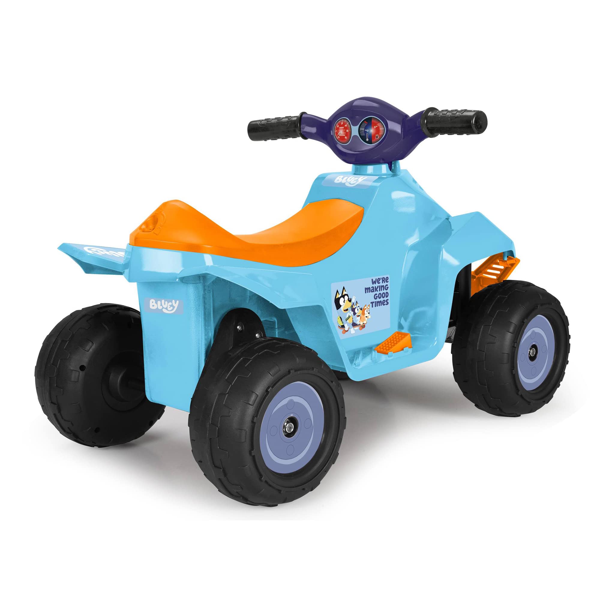 Feber - Quad Racy Bluey 6V, Voiture électrique pour garçons et Filles de 18 Mois à 3 Ans, avec accélérateur, Grandes Roues pour la stabilité, jusqu'à 40 Min d'autonomie, Chargeur Inclus(FEQ06000)
