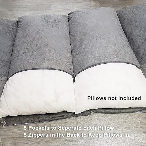 Miniatura 4 de Funda de almohada para tumbona de piso para niño y niña, sin almohada, felpa suave de Minky, estampado de constelación negra, solo funda  funda.