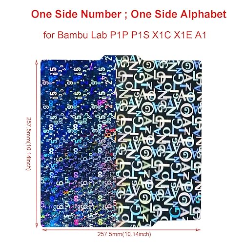 Miniatura 9 de PEI PEO Hoja para Bambu Lab X1X1CX1EP1PP1SA1 Placa de construcción de carbono Cama calentada Resorte Plataforma flexible de acero 10.138x10.138 in