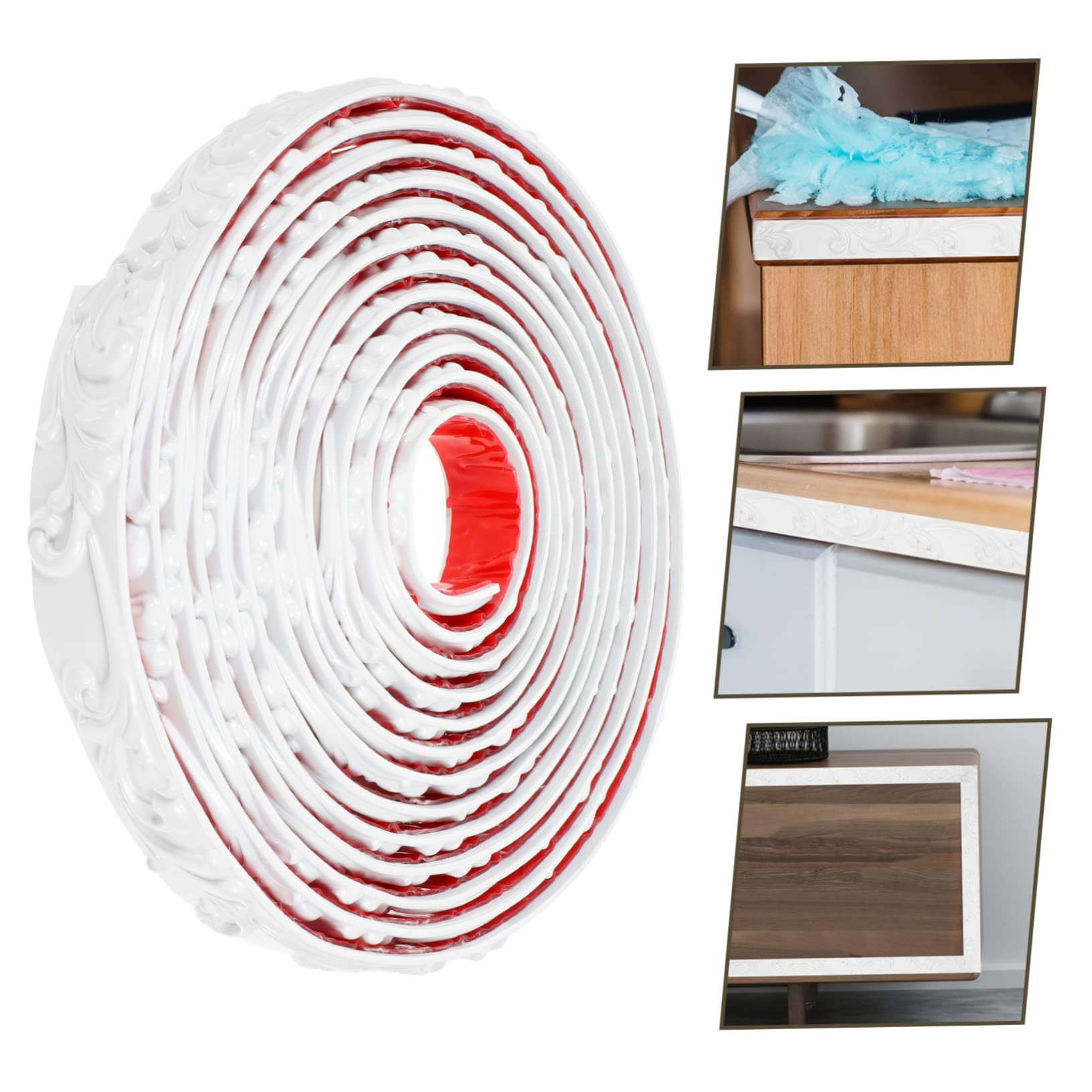 Moldura de Esquina Autoadhesiva de Pvc Blanco, 5m, Flexible