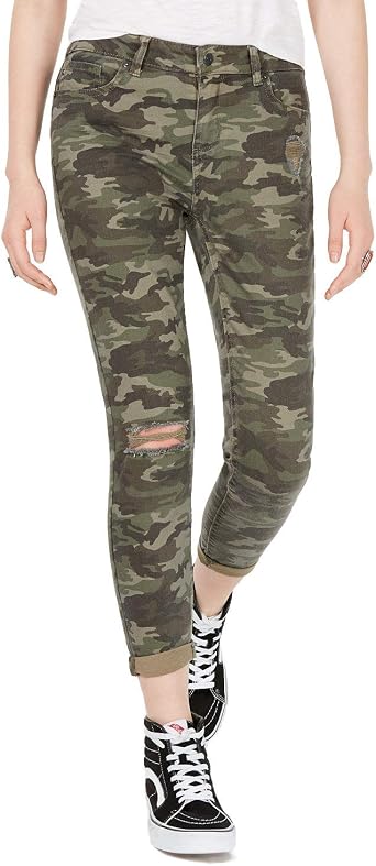 Womens Juniors Denim Skinny Jeans Green 
