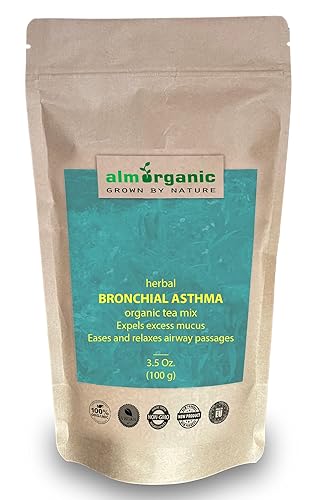 Mezcla de té para el asma bronquial Expulsa el exceso de moco Alivia y relaja los pasajes de las vías respiratorias Soporte pulmonar 3.53 oz.