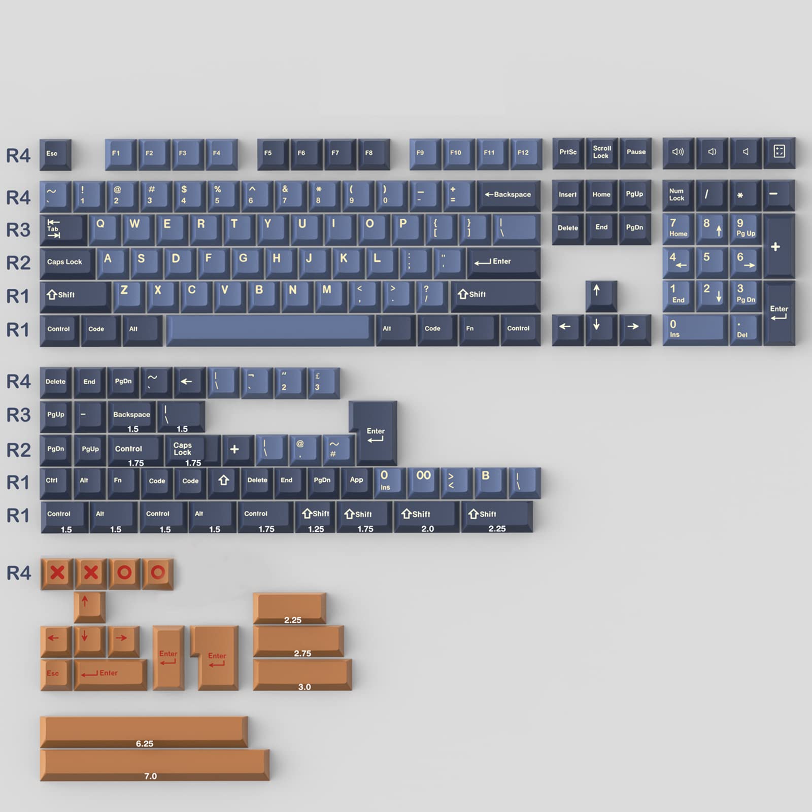 Buy Double Keycaps Denim Keycaps 169 Keys Cherry Profile Keycap Set Fit