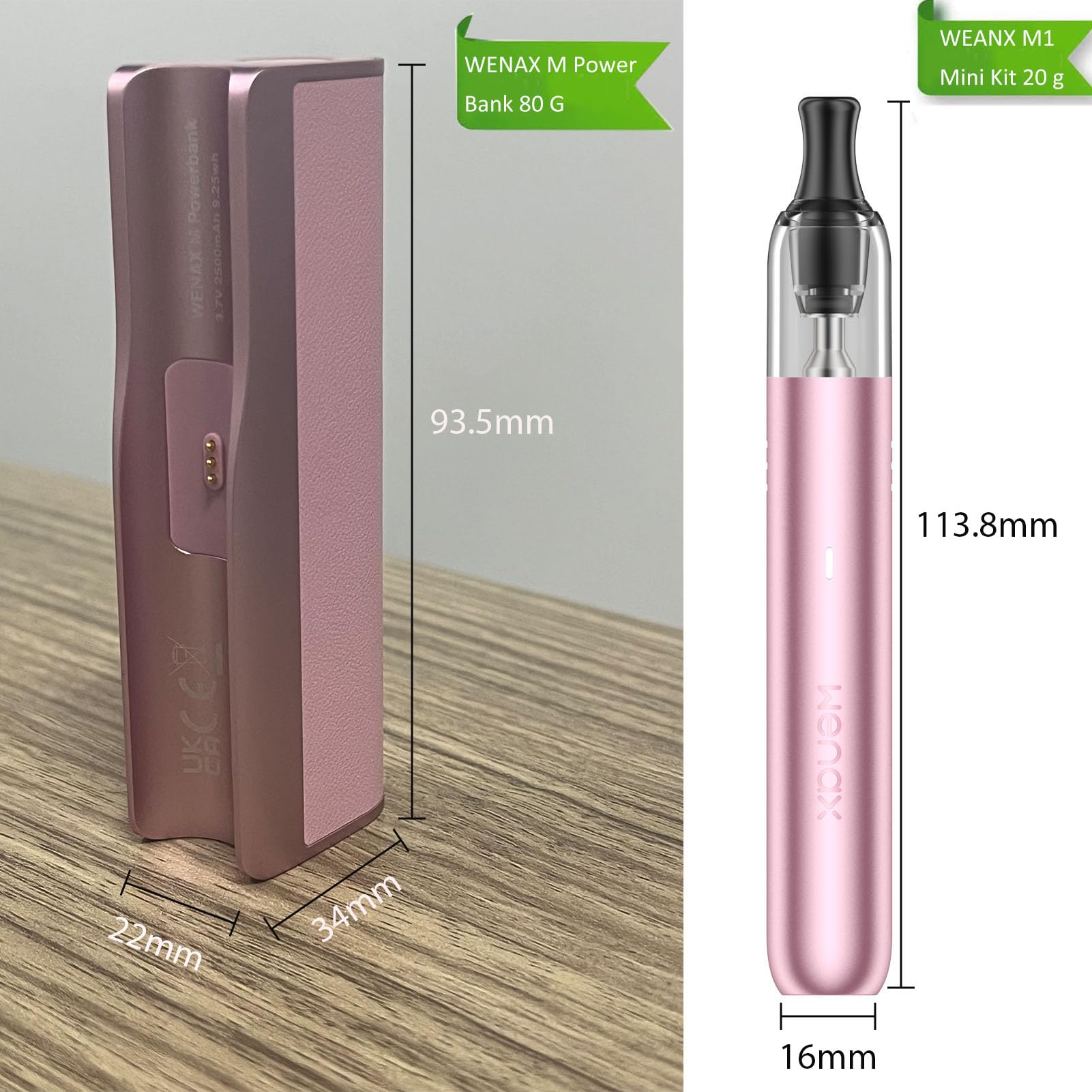 GEEKVAPE WENAX M Starter Kit, Electronic Cigarette with Pod System, 400  mAh, Wenax M Power Bank