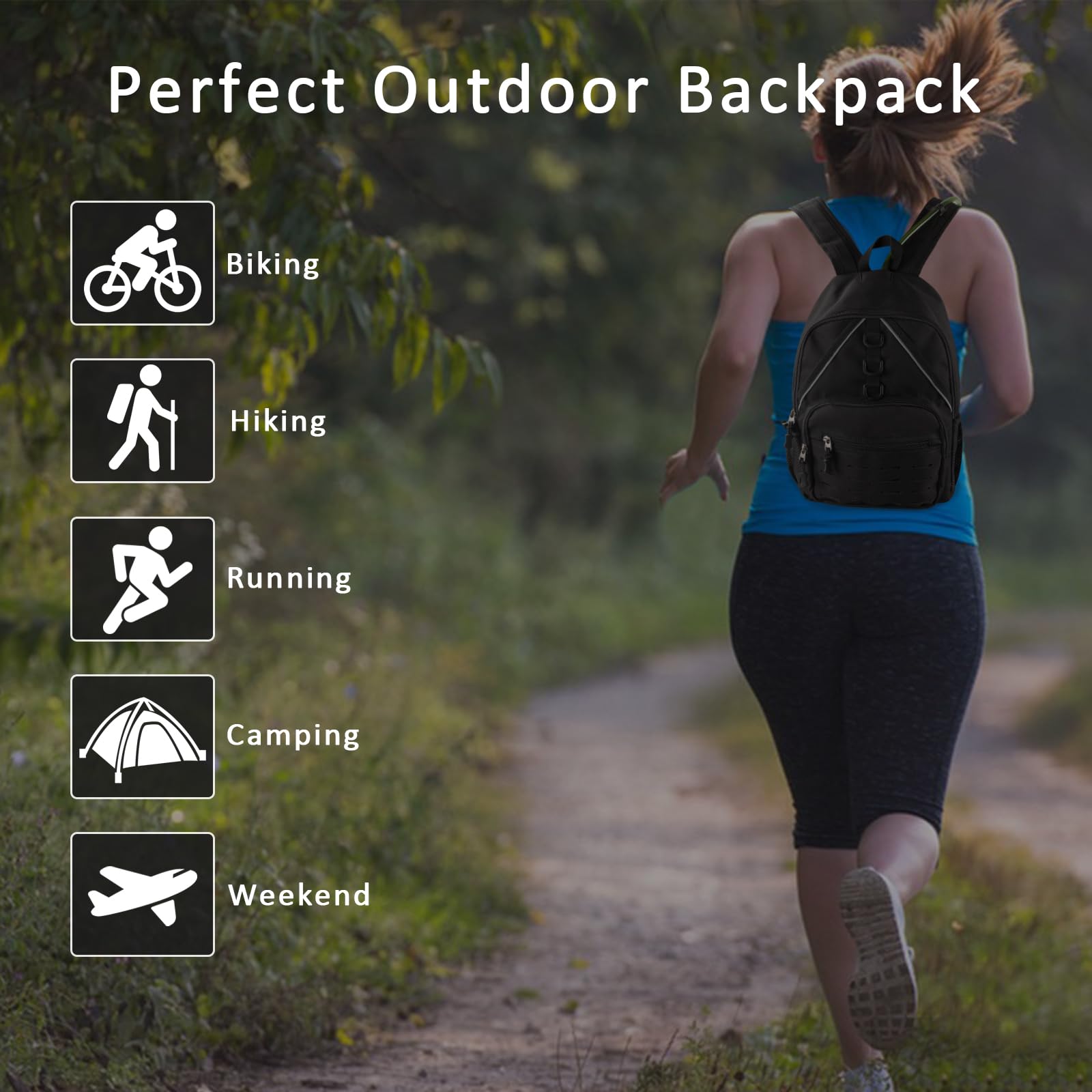 Hp hope Mochila de hidratación con bolsa de hidratación de 2 L, mochila de agua para senderismo y camping