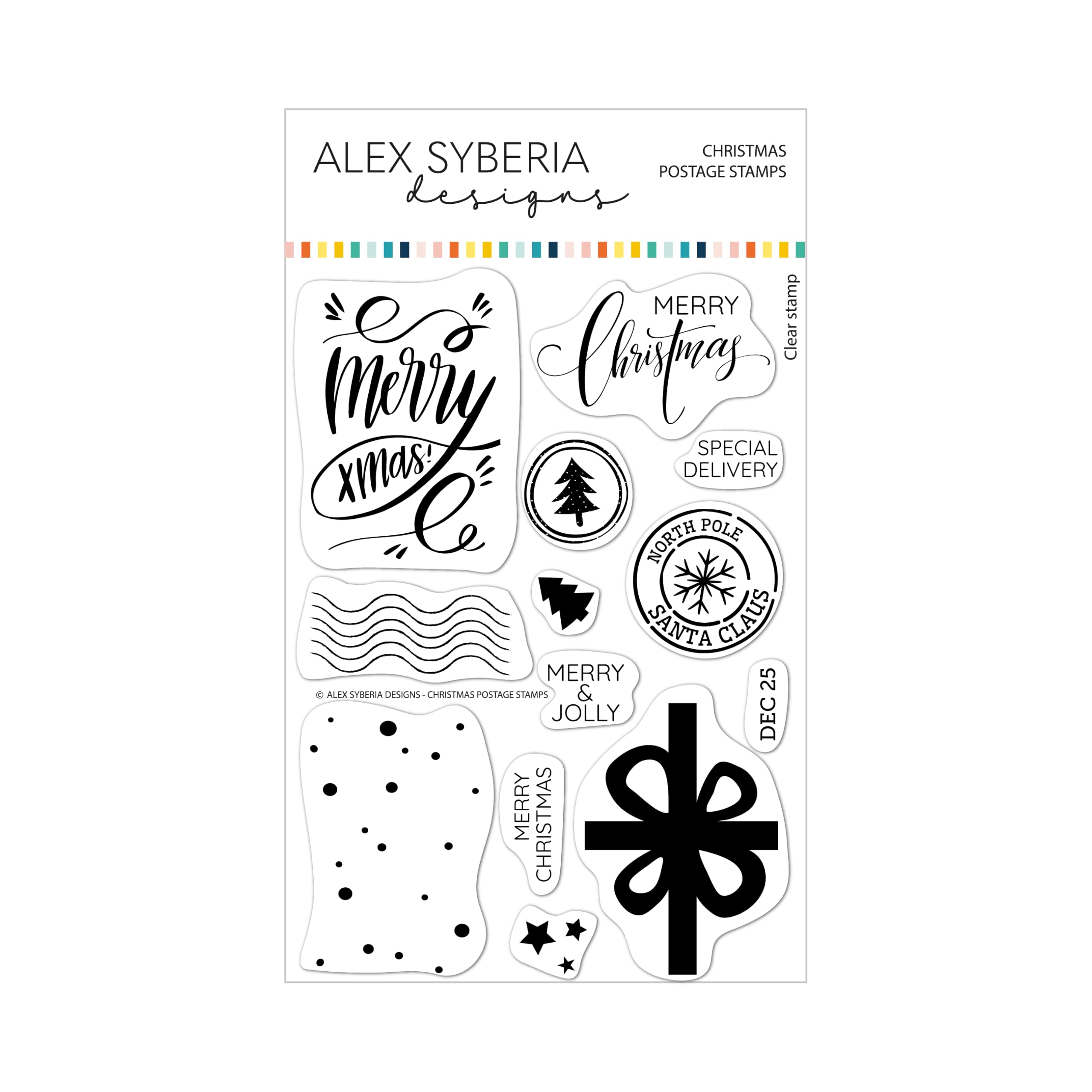 Christmas Postage Stamps Stamp Set