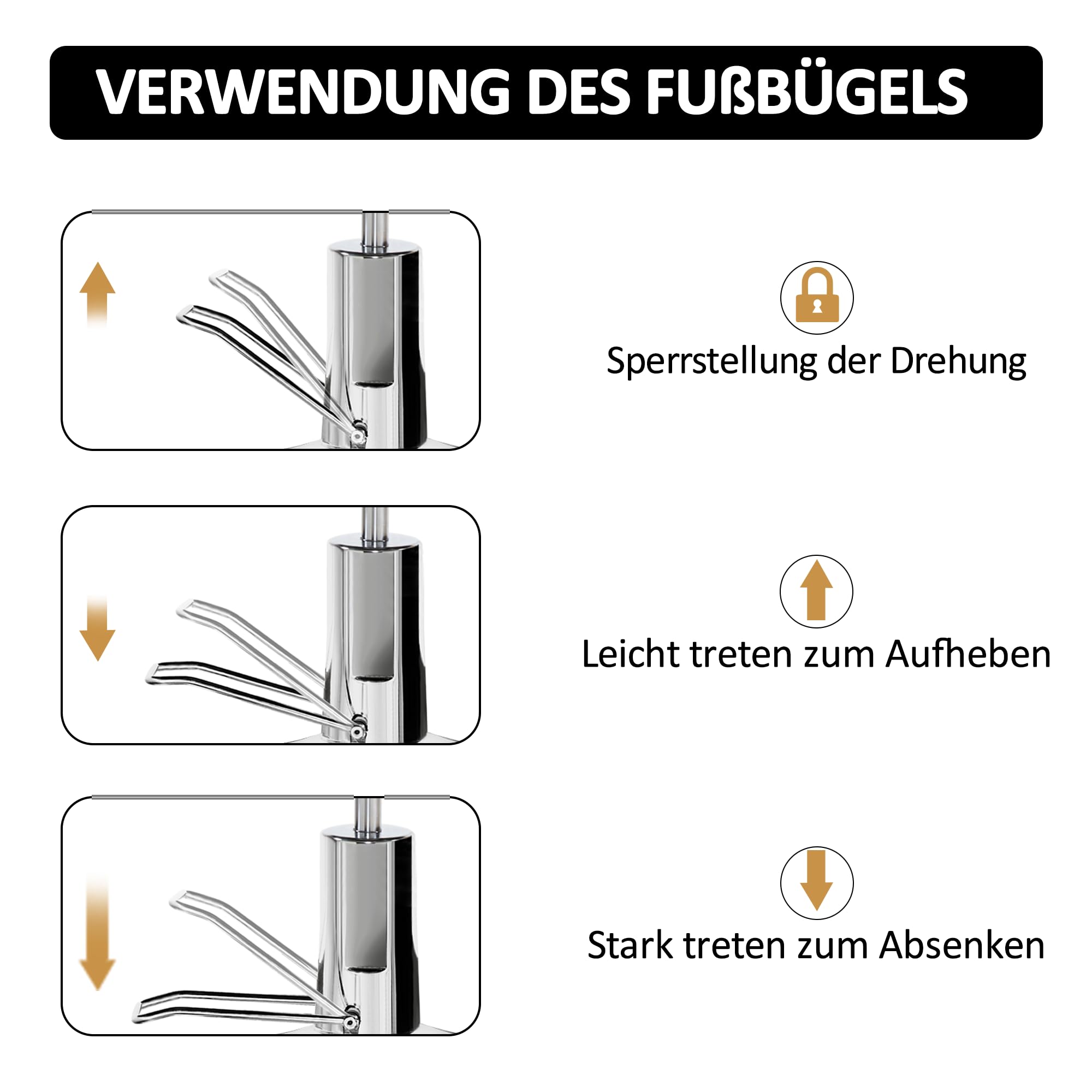 Barberpub Friseurstuhl Hydraulisch 2687BK