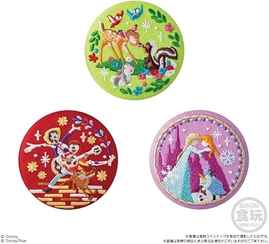 Amazon.co.jp: バンダイ(BANDAI)Disney Characters 刺繍缶バッジ