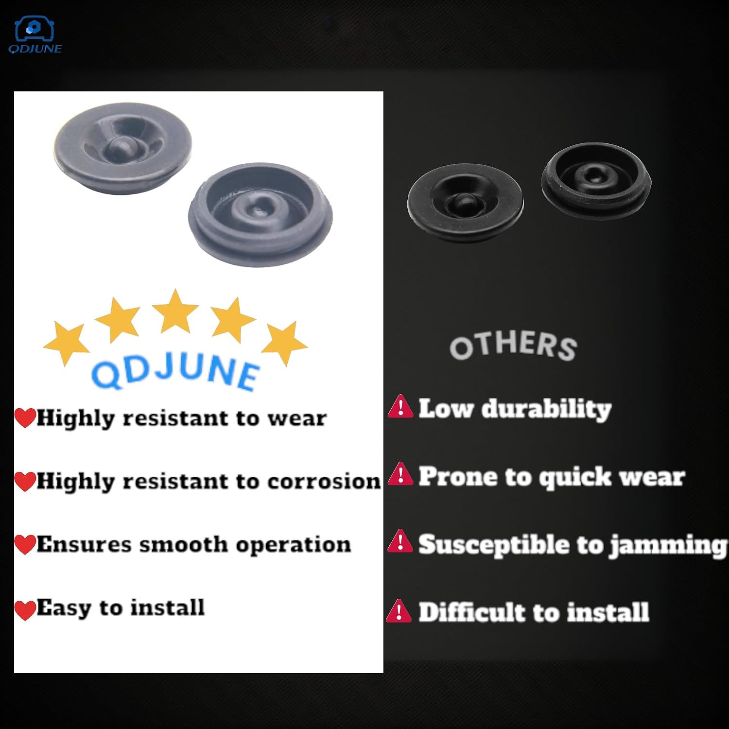 Rubber Grease Plugs for Trailer Dust Cap - Compatible with Dexter EZ Lube Trailer Axle Models 85-1, 085-001-00, Tiedown Engineering 88174, AL-KO 085-016-0 Quality Neoprene-4Pcs