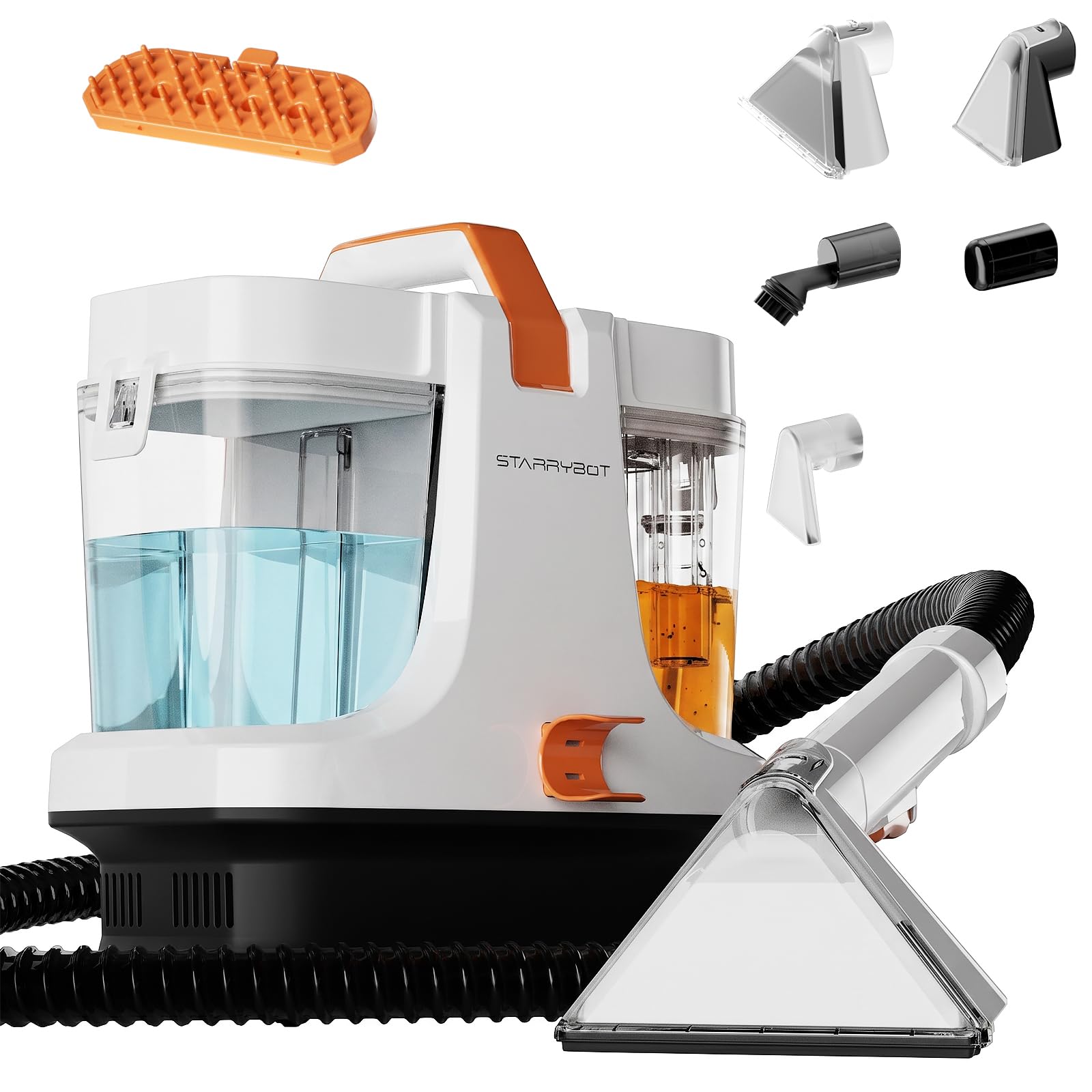 STARRYBOT Portable Carpet & Upholstery Cleaner Machine for Pets Stains, and Spot Cleaning, 15Kpa Powerful Suction