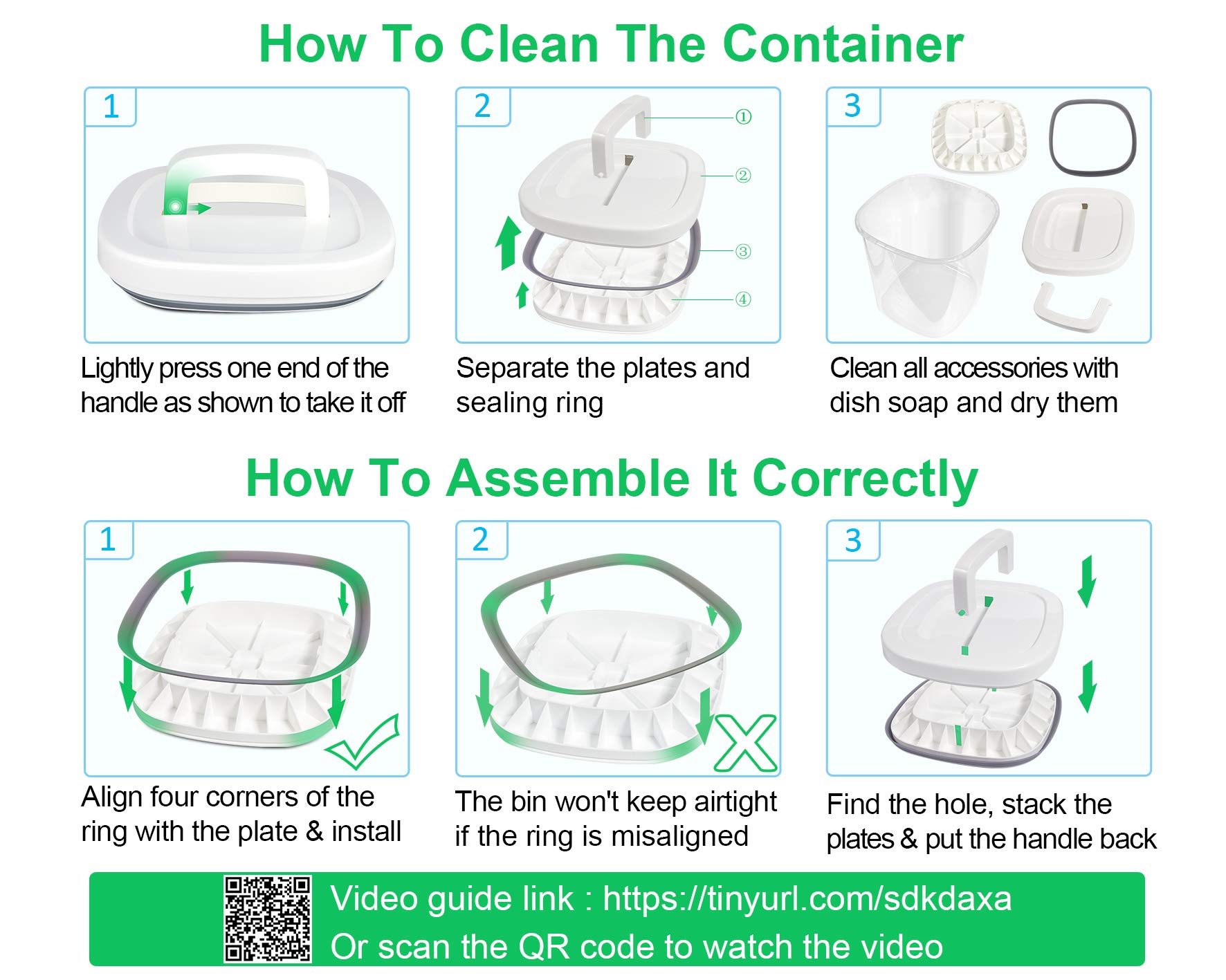 Airtight Food Storage Container 20 Lbs Rice Container Bin with