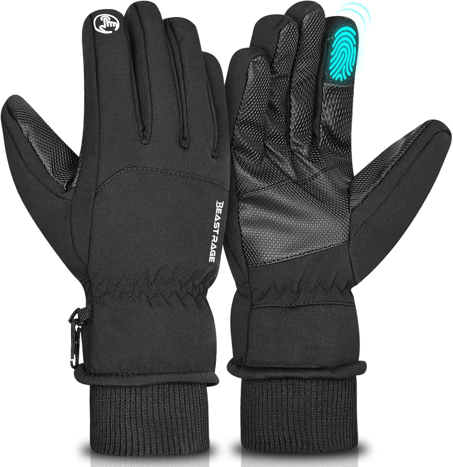 BEAST RAGE Waterproof Winter Gloves for Men Women,Windproof Warm Thermal Ski Gloves,Touchscreen,Anti-Slip Grip Gloves for Cycling,Snowboarding,Hiking, Running,Driving and Outdoor Sports BEAST RAGE Waterproof Winter Gloves for Men Women,Windproof Warm Thermal Ski Gloves,Touchscreen,Anti-Slip Grip Gloves for Cycling,Snowboarding,Hiking, Running,Driving and Outdoor Sports