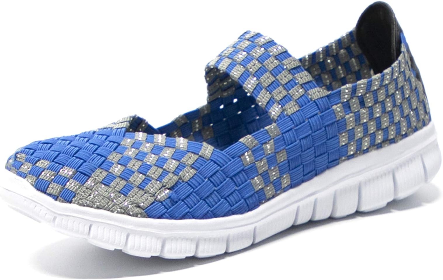 Women Woven Light Weight Elastic Trainer Comfort Slip On Sport Water Shoes