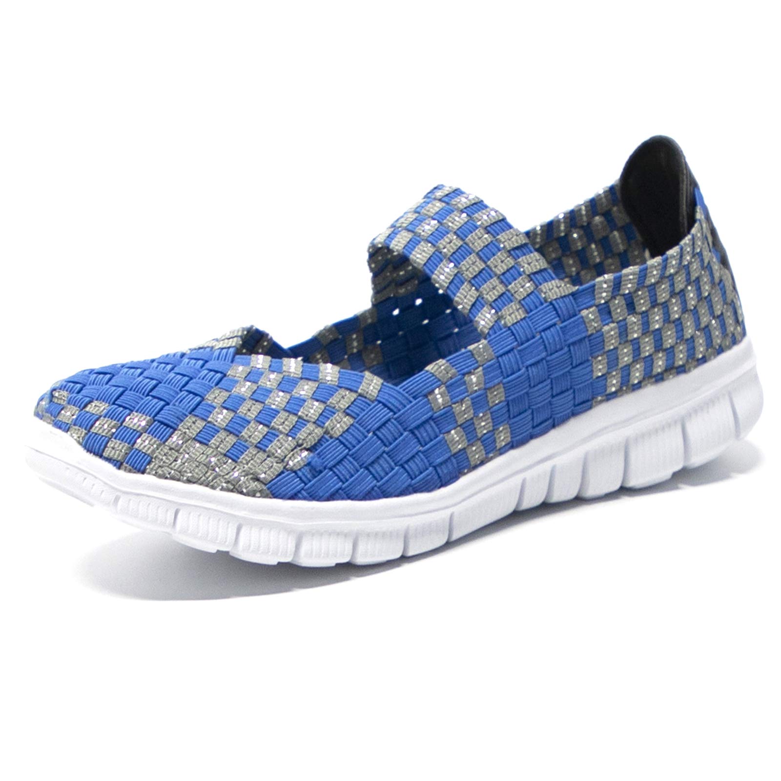 Women Woven Light Weight Elastic Trainer Comfort Slip On Sport Water Shoes