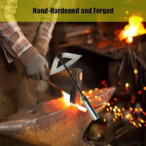 Miniatura 2 de Herramienta de jardín de azada hueca herramienta de jardín de azada endurecida de acero azada de jardín para deshierbar azada de malezas para