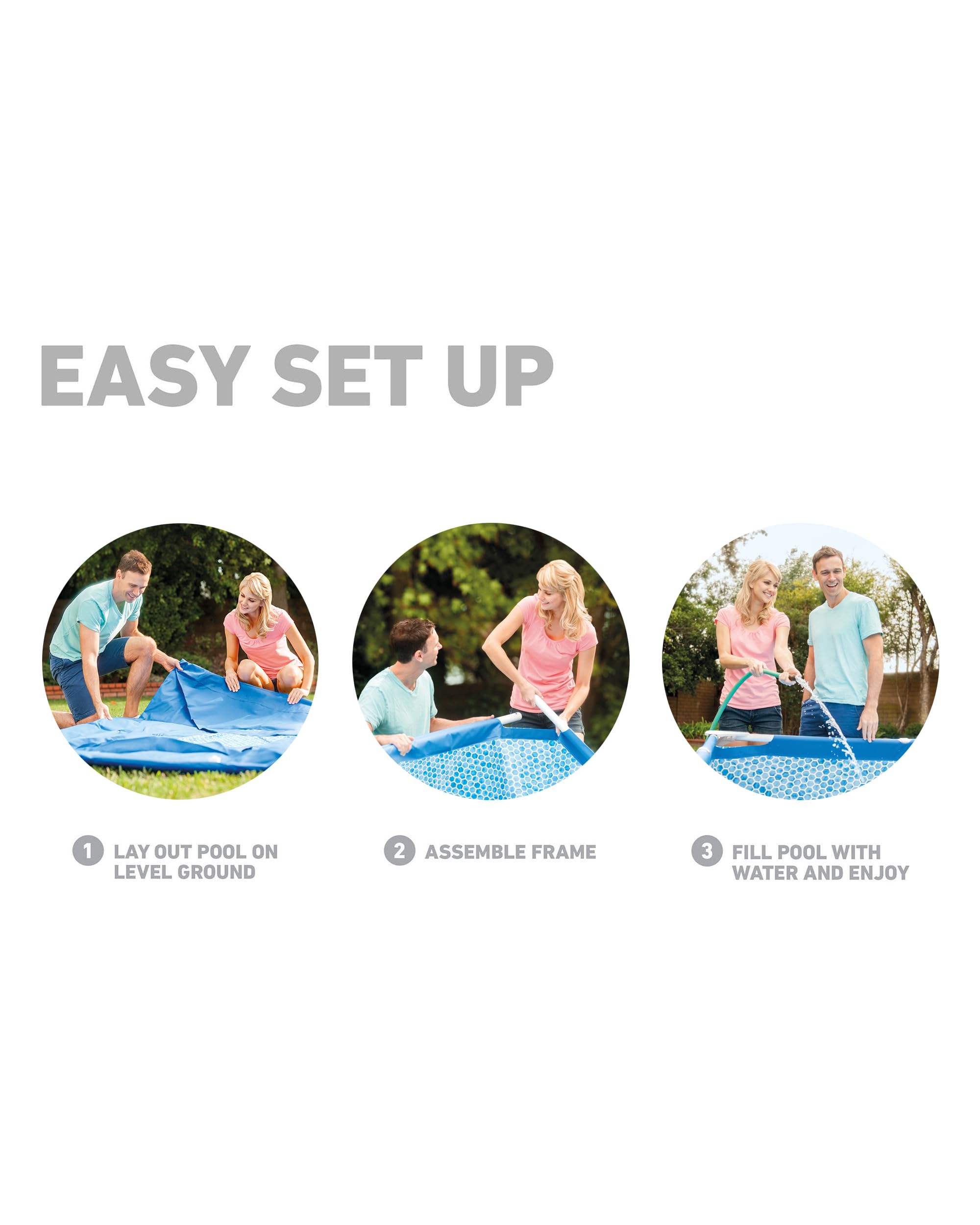 Intex 28272EH piscine hors sol rectangulaire 2,99 m x 2 m x 75 cm, Bleu