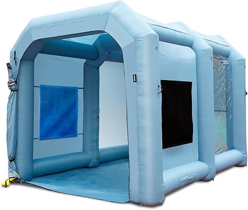 Miniatura 9 de VEVOR - Carpa inflable para pintar con pistola de 13x10x9 pies, cabina de pulverización inflable, carpa de pistola de pintura para automóviles con