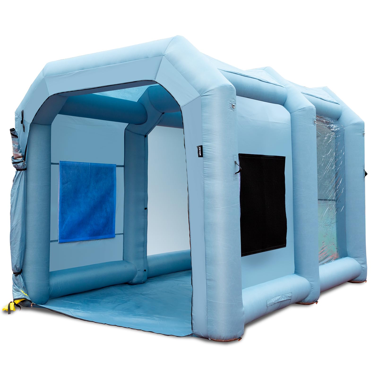 VEVOR Cabina de Pintura Inflable 4 x 2,95 x 2,75 m Carpa Hinchable de Pintura de Coches en Oxford 210D con Sistema de Filtración Sopladores 900 W Estación de Trabajo de Pintura Taller de Garaje