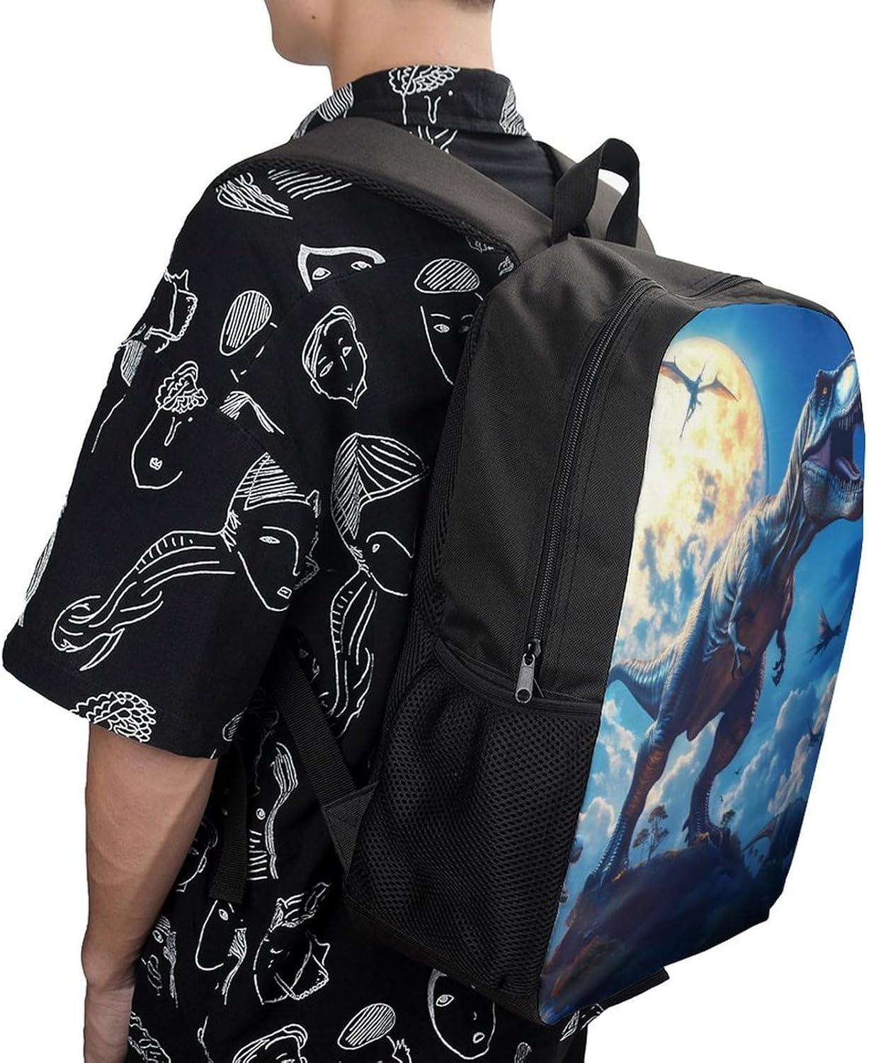 Dinosaur Laptop Backpack for Men Women 17 Inch Shoulder Bag Travel Daypack
