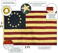 Vista 2 de Cosido americano + bandera tipo retro