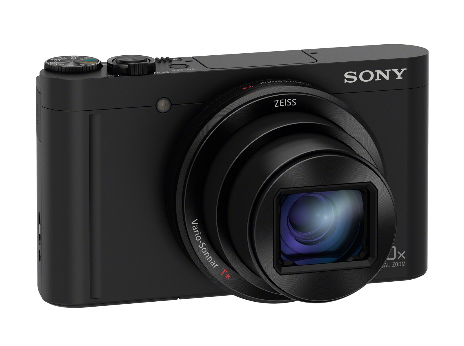 Sony DSC-WX500 Fotocamera Digitale Compatta Travel con Sensore CMOS Exmor R da 18.2 MP, Ottica Zeiss 24-720 mm, Zoom Ottico 30x, Video Full HD, Nero