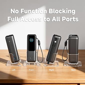 アクリルスタンド Anker ノートパソコン パワーバンク 25000mAh ホルダーのみ | 縦型ホルダー 15°傾けて見やすい Anker 25K 165W A1695 ポータブル充電器対応 滑り止めベース