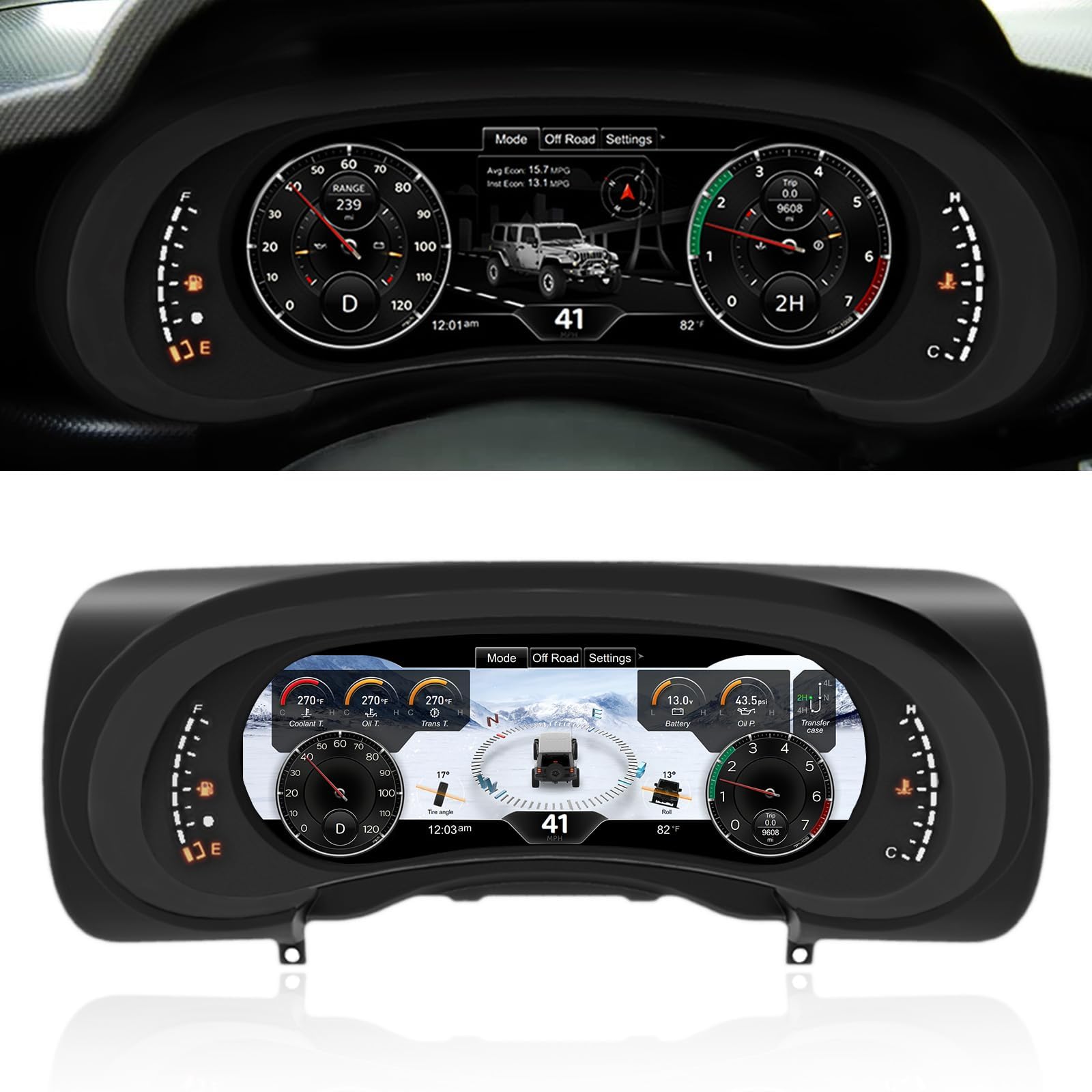 Photo 1 of DASHEVO Digital Instrument Cluster for Jeep Wrangler JK (2007-2010)