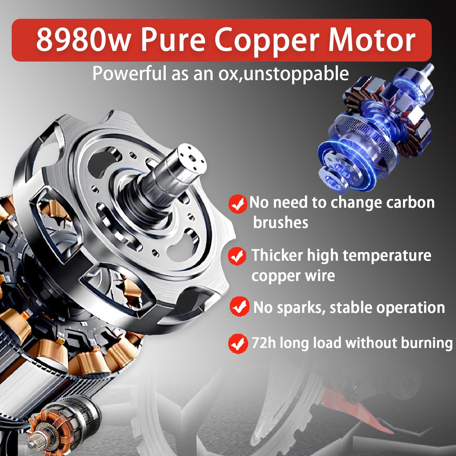 Verbesserte 8980 W Toroidal-Betonschneidersäge-Mit 16 Zoll Diamantklinge|11,4 Zoll Maximale Schnitttiefe | 3000 U/Min Motor Und Automatische Wasserpumpe |Für Granit/Stein/Beton