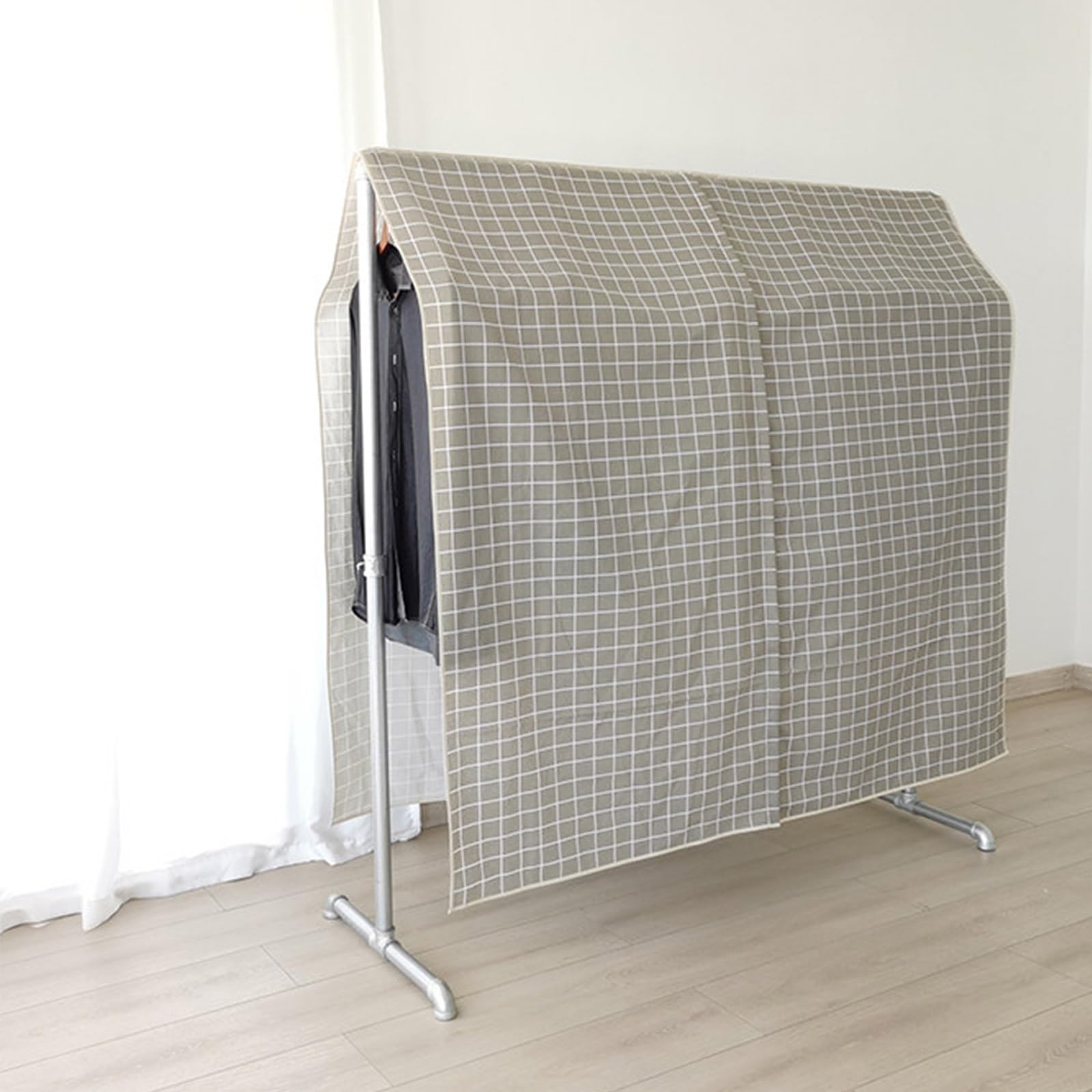 Fundas Ropa Armario Colgar de Algodón Bolsas Ropa | Armario Cobertura Total con Cremallera Diseño Ensanchado para Abrigos Chaquetas(White,150*134cm/59*53in)