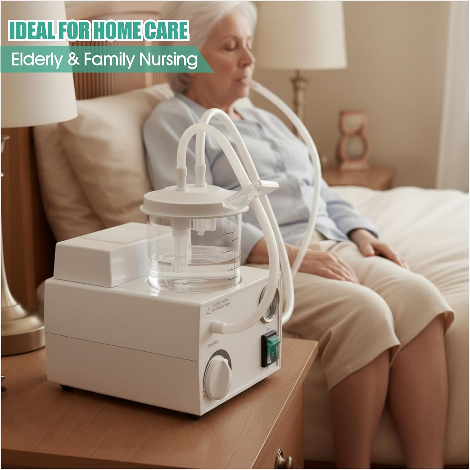 Electric Suction Machine, Portable Extractor with Adjustable Power for Home Use, Low Noise, 1pcs