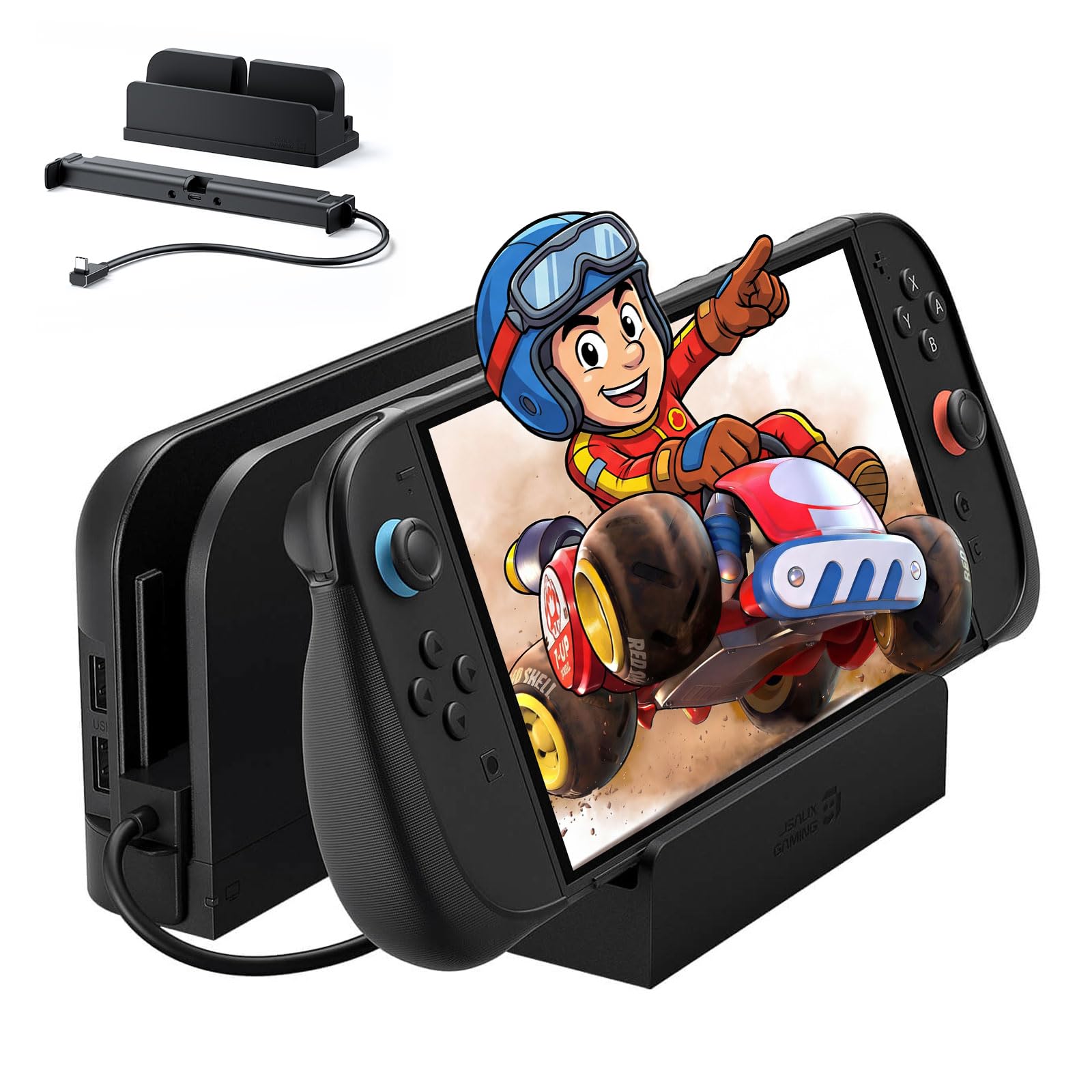 Amazon.co.jp: JSAUX Switch 2 Dock用 延長ケーブル スタンド付き 35cm
